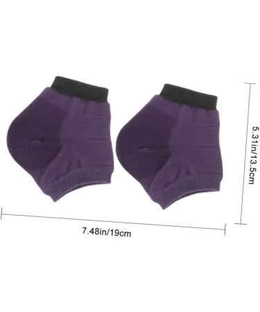 minkissy 5 Pairs Moisturizing Socks Wicking Socks Moisturizing Heel Sleeves Heel Protectors Heel Protector Heel Cushions Silicone Heel Protector Dry Feet Socks Foot Cotton Yoga Socks Purple - Buy Online on GoSupps.com