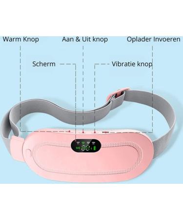 Luxury Menstrual Heat Band for Pain Relief - 3 Heat Settings Vibration Technology & Massage Cushion - Pink - Shop Now! - Buy Online on GoSupps.com
