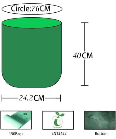 Buy 150 Biodegradable Kitchen Waste Bags for Compost Bins - 6L 8L & 10L | EN13432 Certified Eco-Friendly Bags - Buy Online on GoSupps.com