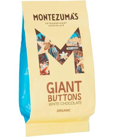 Montezuma's Giant Creamy White Chocolate Buttons 180g - Gluten Free & Organic - Buy Online on GoSupps.com