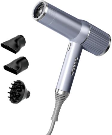 FashionCha Hair Dryer Hair Tool Mini Air Blower with Nozzle for Fine Thick Natural Wave Frizzy Hair gray 3 Nozzle - Buy Online on GoSupps.com