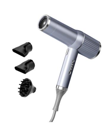 GaotKeut High Speed Hair Dryer Hair Styling Tool Fast Drying Mini Air Blower Blow Dryer for Hotel Dorm Women Curly Hair Travel Salon gray 3 Nozzle