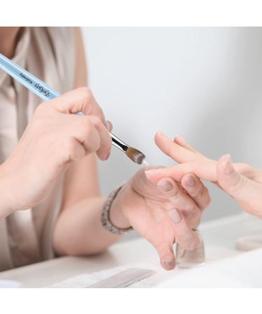 Golden Maple 100% Pure Kolinsky Hair Size 8 Oval Acrylic Nail Brush Set - Blue Wood Handle, Professional Manicure Tool for DIY Salon - Buy Online on GoSupps.com