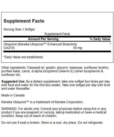Swanson Ultra Ubiquinol 50 mg - 60 Softgels (2 Pack) | Premium Antioxidant for Heart Health - International Shipping Available - Buy Online on GoSupps.com