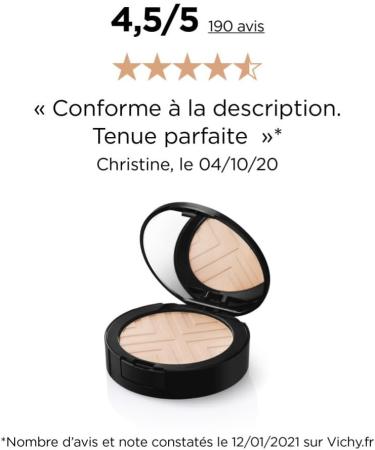 Vichy Dermablend Covermatte Fond de Teint Poudre Compacte Anti-Imperfections Longue Tenue 12H Haute Couvrance SPF 25 Adapt aux Peaux Sensibles Teinte : Opal 15 9 5 g - Buy Online on GoSupps.com