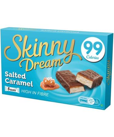 Skiny Dream Salted Caramel Bars 5 Pack - Afforable And Low Calorie Skiny Dream Allow You Have That Well Earned Treat Without The Unwanted Extra Calories - Pack of 10 - Buy Online on GoSupps.com
