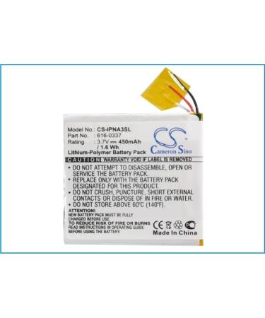 Replacement Battery for iPod Nano 3rd Gen 4GB & 8GB - 450mAh Compatible with 616-0337 616-0311 616-0333 - Buy Online on GoSupps.com