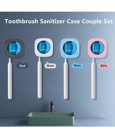 OOCOME Portable UV Toothbrush Disinfection Device - Deep Cleaning Sterilizer with Holder & Stickers - Organizer for Family & Travel - 4 Pack - Buy Online on GoSupps.com