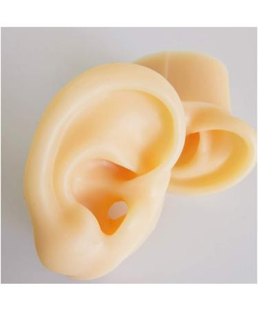 Simulation Silicone Ear Model - Soft Silicone Ear Model for Teaching - High Simulation Silicone Ear Model - for Ear Picking Practice Studs Earring Display Props Video Live Broadcast Props
