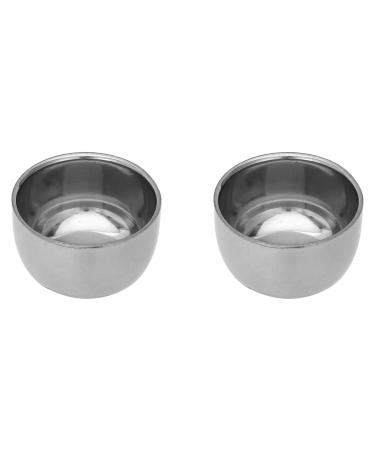 KLKNE 2 x stainless steel shaving bowl for shaving