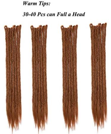Buy SEGO 10 Strands Dreadlocks Braids Extensions | Synthetic Crochet Dreads Hair - Chestnut Brown (50cm) - Handmade Quality Hair Extensions for Ultimate Style - Buy Online on GoSupps.com