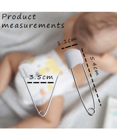Buy Diaper Safety Needles - 5.3 cm Plastic Pins & Stainless Steel for Terry Squares & Pre-Folded Diapers (12 Pack) | International Shipping - Buy Online on GoSupps.com