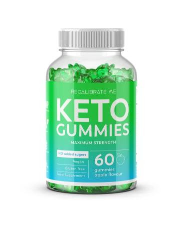 Recalibrate Me Keto Gummies Weight Loss Support - Healthy Keto Snacks Apple Flavour 60 Gummies - Low Calorie Snacks - No Added Sugars - Vegan and Gluten Free