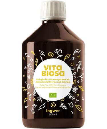 Vita Biosa Ginger 500 ml - ko Herb Ferment Drink & Free Organic Baby Oil 100 ml - Test Winner | Save 11.50 + 0.25 Deposit - Buy Online on GoSupps.com
