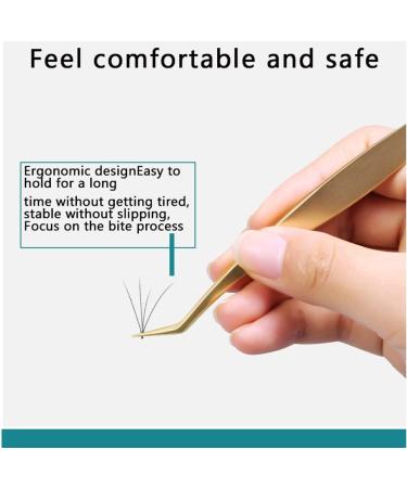 Grafted Eyelash Tweezers High-Precision Flowering Tweezers Multi-Functional False Eyelashes Tweezers Tool Special Tweezers for Eyelashes 4 Styles (Golden Feather Clip) - Buy Online on GoSupps.com