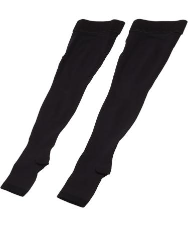 Buy XXL Knee-High Compression Stockings 20-30 mmHg - Opaque Unisex Open Toe for Varicose Veins & Edema | International Shipping Available - Buy Online on GoSupps.com