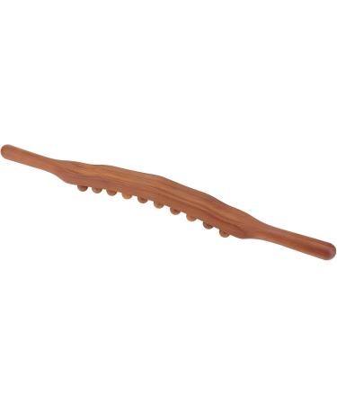 Buy Two-Row Gua Sha Massage Tool - Carbonized Beech Wood Scraping Stick for Lymphatic Drainage | Portable Gua Sha Massage Tab - Buy Online on GoSupps.com