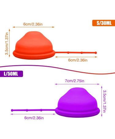 Shop IxyHKB Menstrual Disc - Soft Silicone Menstruation Cups for Normal & Heavy Bleeding (2 Pieces: Small & Large) - Eco-Friendly & Comfortable Solution - Buy Online on GoSupps.com