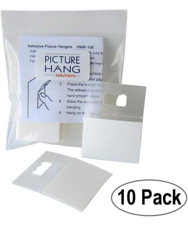 Picture Hangers Adhesive - 10 Pack - Plastic Sawtooth Adhesive Picture Hanger - Foamboard Hanger - Buy Online on GoSupps.com