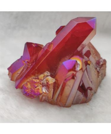 Natural Crystal Rough Natural Quartz Crystal 1pcs Natural Crystal Quartz Cluster Colourful Specimen Electroplating Coated Stone Home Decoration Craft Home Office Decor (Size : 150-200g)