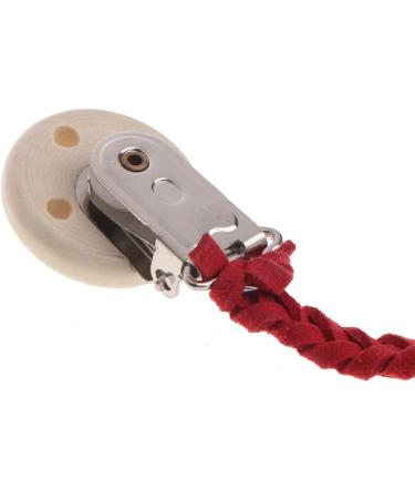 Lisanl Leather Pacifier Chain for Babies - Red Pacifier Holder & Accessory - Buy Online on GoSupps.com