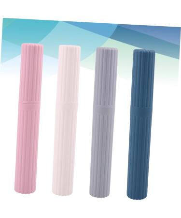FRCOLOR 4-Piece Portable Toothbrush Case Set | Travel Toothbrush Holder for International Shipping - Buy Online on GoSupps.com