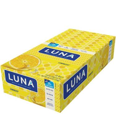 Luna Nutrition Bar for Women, Lemon Zest, 15 pk 1.69 oz