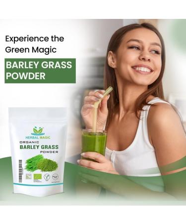 Herbal Magic Organic Barley Grass Powder 100g - Delicious & Nutritious Superfood for Smoothies & Recipes - Buy Online on GoSupps.com