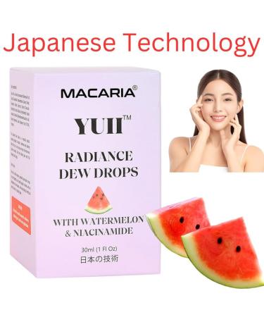 Macaria Yuii Aqua Aqua Dew Drops Face Serum Glow Watermelon And Niacinamide With Vitamin E By Japanese Technology - Buy Online on GoSupps.com
