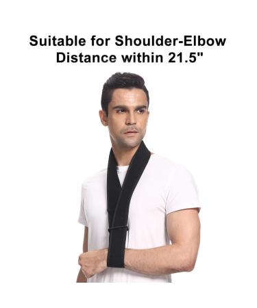 Supregear Arm Sling & Neck Support Collar - Lightweight & Breathable Shoulder Immobilizer for Men & Women - Black Standard - Buy Online on GoSupps.com