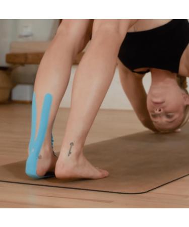 Spidertech Pre-Cut Cotton Kinesiology Tape for Ankle Support - Pain Relief for Athletes & Physiotherapists - Blue 4 Pack - International Shipping Available - Buy Online on GoSupps.com