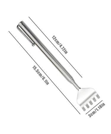 Jitnga Premium Stainless Steel Back Scratcher - 50 cm for Men & Women | Silver Head & Back Relief Tool - Buy Online on GoSupps.com