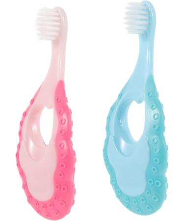 Minkissy Newborn Toothbrush Set | 8 Pcs Soft Bristle Baby Toothbrush & Teething Toy | Gentle Oral Care & Massage for Infants - Buy Online on GoSupps.com