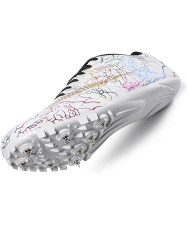 Angugu Track and Field Spikes Shoes: Racing Jumping Sprint Sneakers - White01 - Size 7 Women/5.5 Men - Buy Online on GoSupps.com