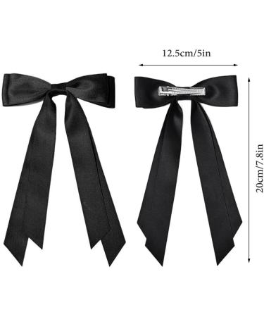 2 Pack Bow Hair Clips with Long Tail Ribbon Hair Bows for Women Elegant Tassel Hair Bow Clips Bowknot Barrettes Hair Accessories for Girls Teens - Buy Online on GoSupps.com
