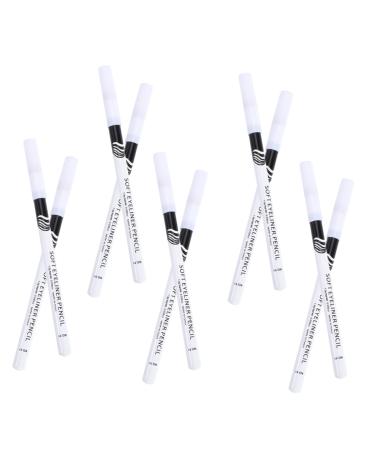 HAPINARY 48 Pcs Eyeliner Pencil White Eyeliner Eye Line Drawing Pencils Liquid Eye Liner Woman Wooden Pole
