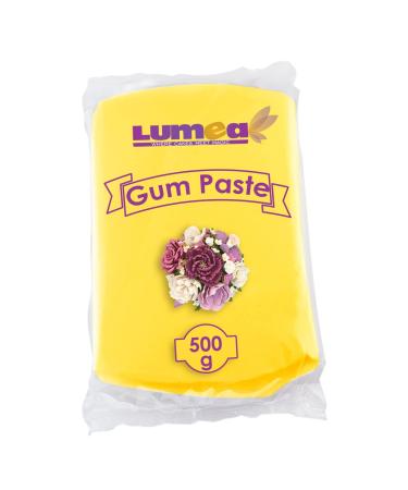 Decorative magic24 professional flower paste 500g edible 11 colors perfect for flowers flowers frills fine decorations sugar paste Tortendeko Fondant (yellow)