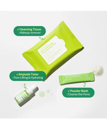 Shop Green Tomato Travel Kit - Cleansing Tissues Pore Cleaner Hydrating Skincare & Sun Protection | Korean Skincare Essentials - Buy Online on GoSupps.com