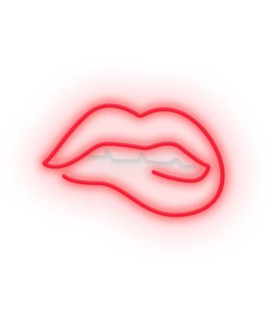 CANDY SHOCK LED SIGNS BITING LIPS 40 LIFESTYLE RED/COLD WHITE