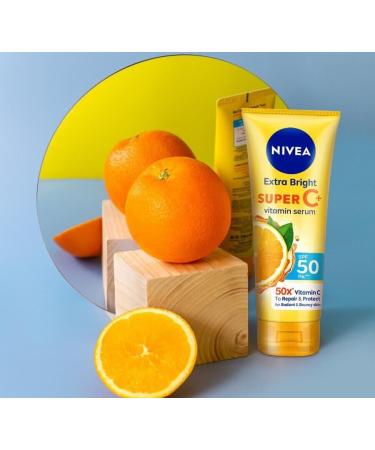 Nivea Extra Bright Super C+ Vitamin Body Serum Sunscreen SPF50+ PA+++ - 320ml (Pack of 1) | Best International Shipping - Buy Online on GoSupps.com