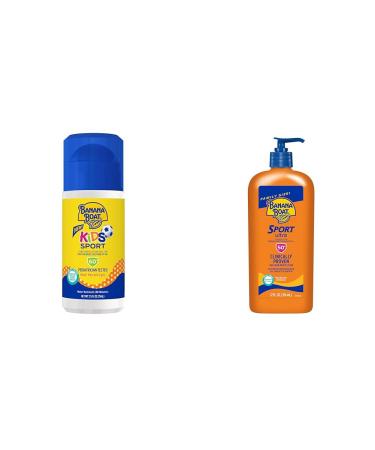 Banana Boat Kids Sport Sunscreen Roll On SPF 60 2.5oz and Banana Boat Sport Ultra Sunscreen Lotion SPF 50 12oz