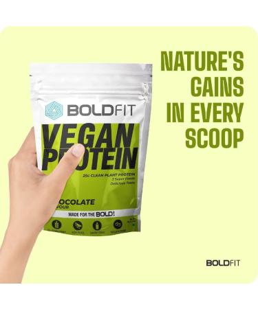 Buy Bold fit Vegan Plant Protein Powder for Men & Women - Supports Metabolism Immunity & Antioxidants - 1kg Chocolate - International Shipping Available - Buy Online on GoSupps.com