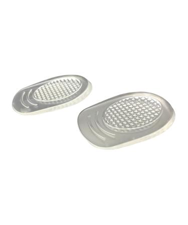4 Pairs Silicone Insoles Silicone Shoe Pad Heel Pads Half Insole Comfort Heel Pad White Size 1