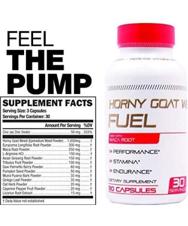 Nucell Horny Goat Weed 2185mg Maximum Strength Capsules for Men and Women - USA Made - Joint & Back Support - 90 Count - Buy Online on GoSupps.com