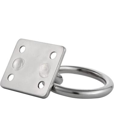 Buy Lyaor 4-Piece 304 Stainless Steel Augtplatte with M6 Eyelet Bracket - Durable 70kg Weight Fastening Hooks for Hammocks Boxing Bags & Yoga Ropes - Buy Online on GoSupps.com