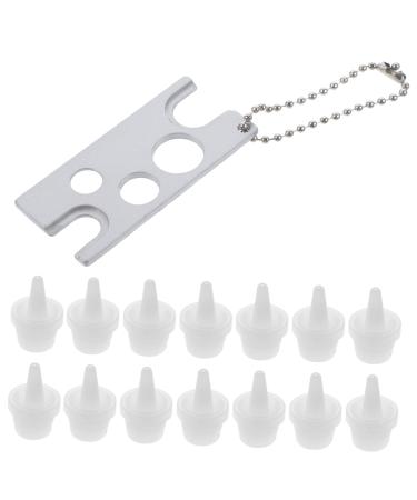 minkissy 1 Set Grafting Eyelash Tool Eyelashes Remover for Extensions Eyelash Remover Lashes Glue Lash Glue Bottle Plug Glue Bottle Stoppers Lash Glue Bottle Tips Glue Bottle Removers Metal