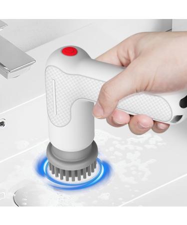 Firstrays Electric Scrubber Cordless Shower Scrubber with 8 Replacement Heads Bathroom Scrubber & Waterproof Electric Easy Install - Buy Online on GoSupps.com