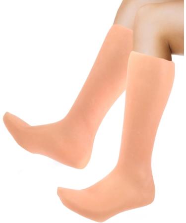 FOMIYES 1 Pair Moisturizing Socks Long Silicone Socks Overnight SPA Sock Soft Gel Socks Foot Covers Knee High Cracked Heel Dry Feet Treatment Socks - Buy Online on GoSupps.com