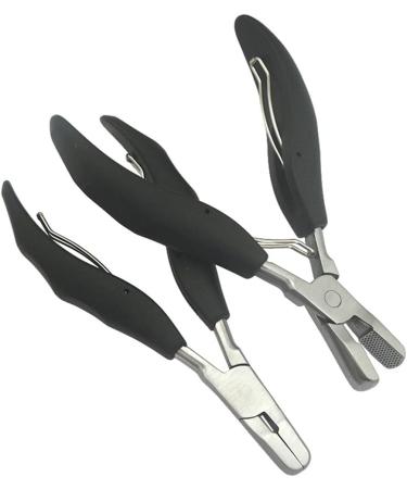 Heat Fusion Glue Keratin Bonding Micro Rings Removal Pliers for Hair Extensions hair plier hair extension plier (Flat Shape) - Buy Online on GoSupps.com