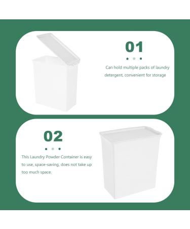 Alipis Box Sheet Laundry Detergent Storage Box Plastic Drawers Plastic Containers Washing Machine Iron Bucket Sundries Storage Bucket White With Cover Washing Powder Bucket - Buy Online on GoSupps.com